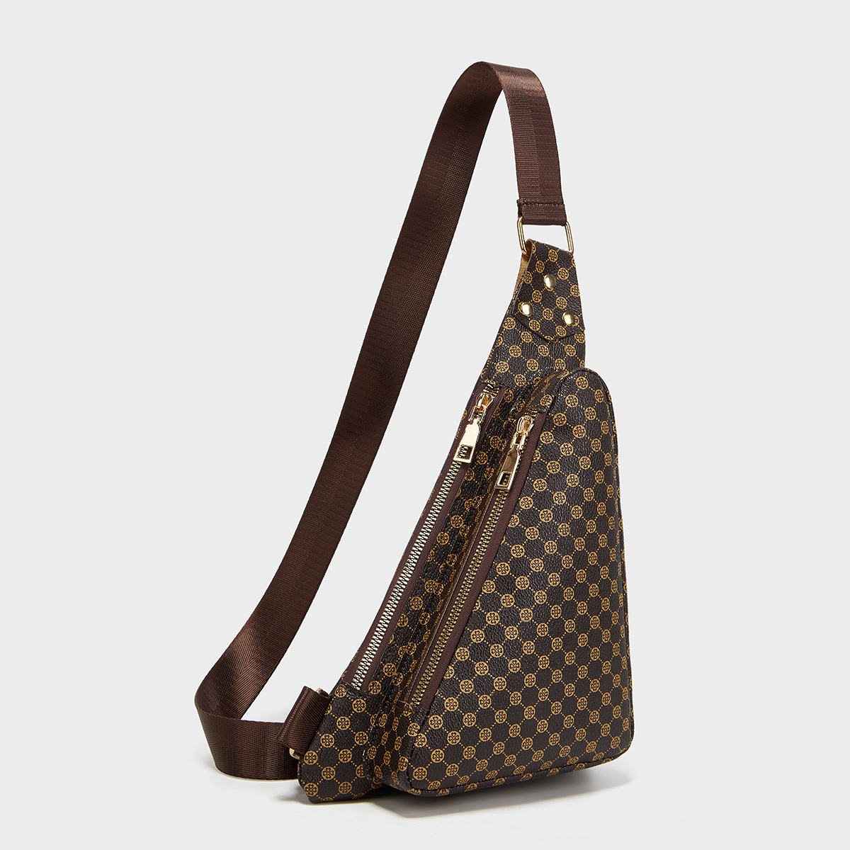 Brown Pu Leather Louis Vuitton Slingbag, Size: Regular