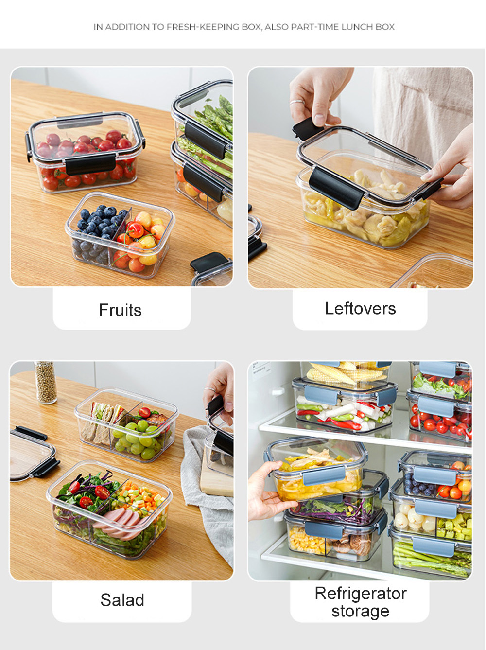 Leak proof Food Storage Containers Lids Perfect Kitchen Temu