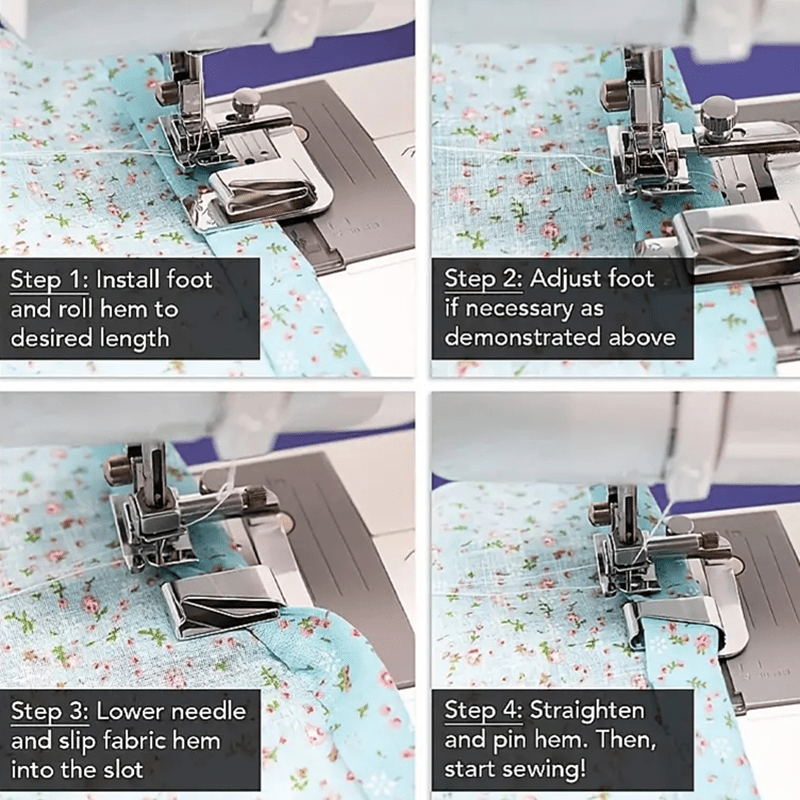 Domestic Sewing Machine Foot Presser Foot Rolled Hem Feet For Brother