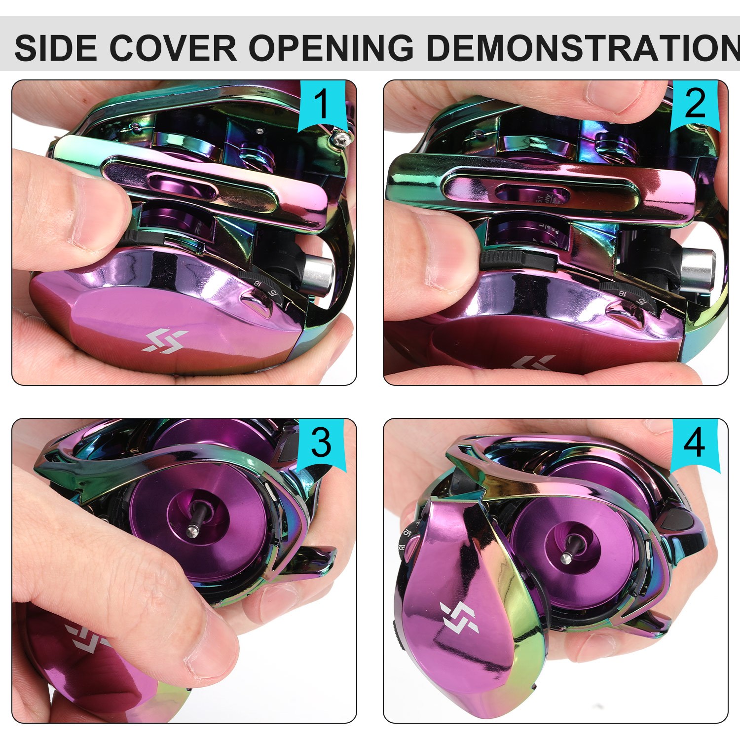 Fishing Reel, High Speed Ratio 8.1:1 Baitcasting Fishing Reel Metal