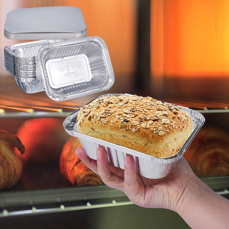 Choice Ovenable Take & Bake Mini Foil Takeout Pan w/ Lid