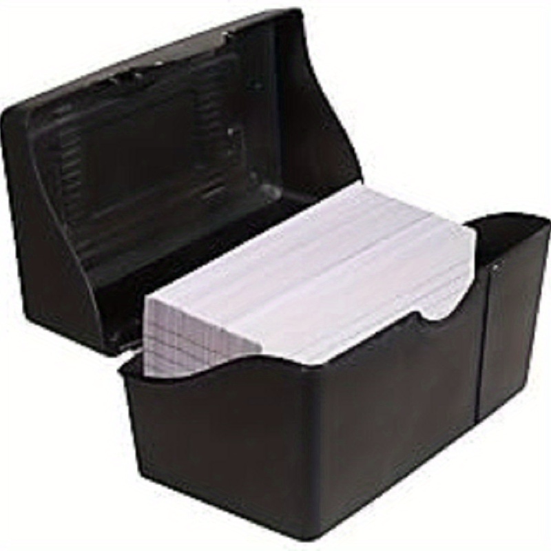 mnjin index card holder index card box notecard box flash card holder index  organizer black 