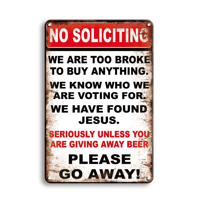 Go Away! This Means You! Sign for No Soliciting / Trespass TRE-13564