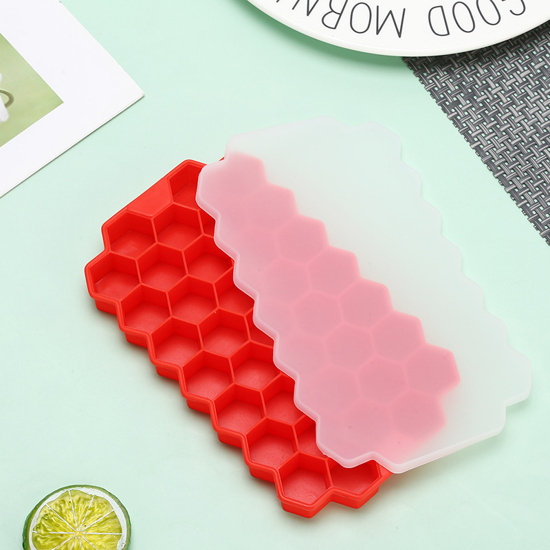 New Honeycomb Ice Tray Mold Creative DIY Silicone Ice Grid Stackable Honeycomb  Mold 37 Grid Ice Box Kitchen Tool Supplies 