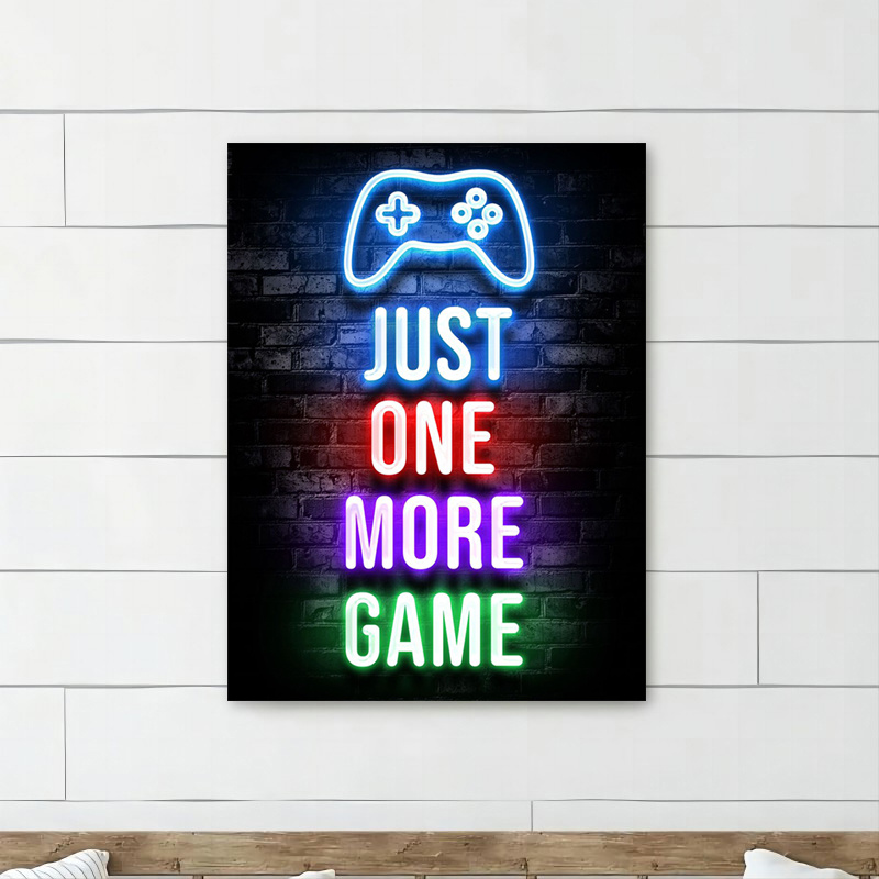 Gamer Quotes Canvas Poster Gaming Room Decor Modern Neon - Temu