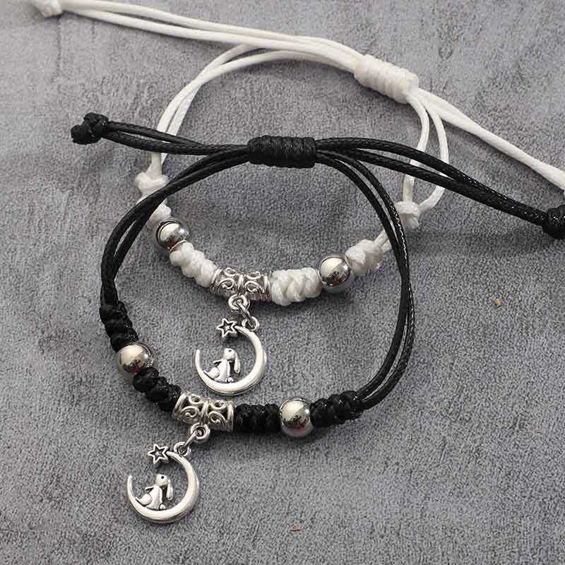 2pcs Men's Star Bracelet Hand Rope Set