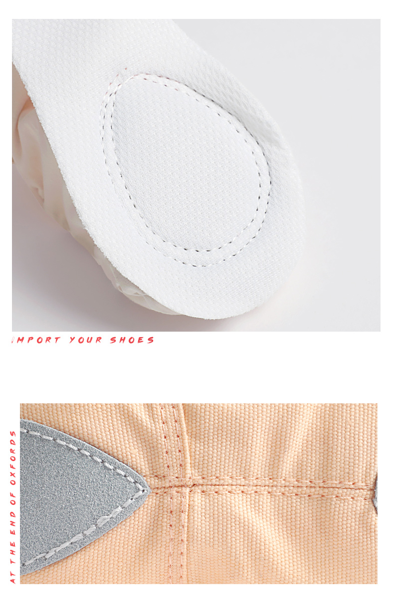 Girls' Soft Sole Ballet Dance Slippers - Lightweight Breathable Fabric Upper with Embroidered Design, Genuine Leather Sole for Spring/Summer Practice & Performance, Ballet Shoes, Performance Footwear, Decorative Embroidery, Durable Dance Footwear, Ballet Shoe For Girl, Ballet Shoes For Girls, Ballerina Shoe Girl