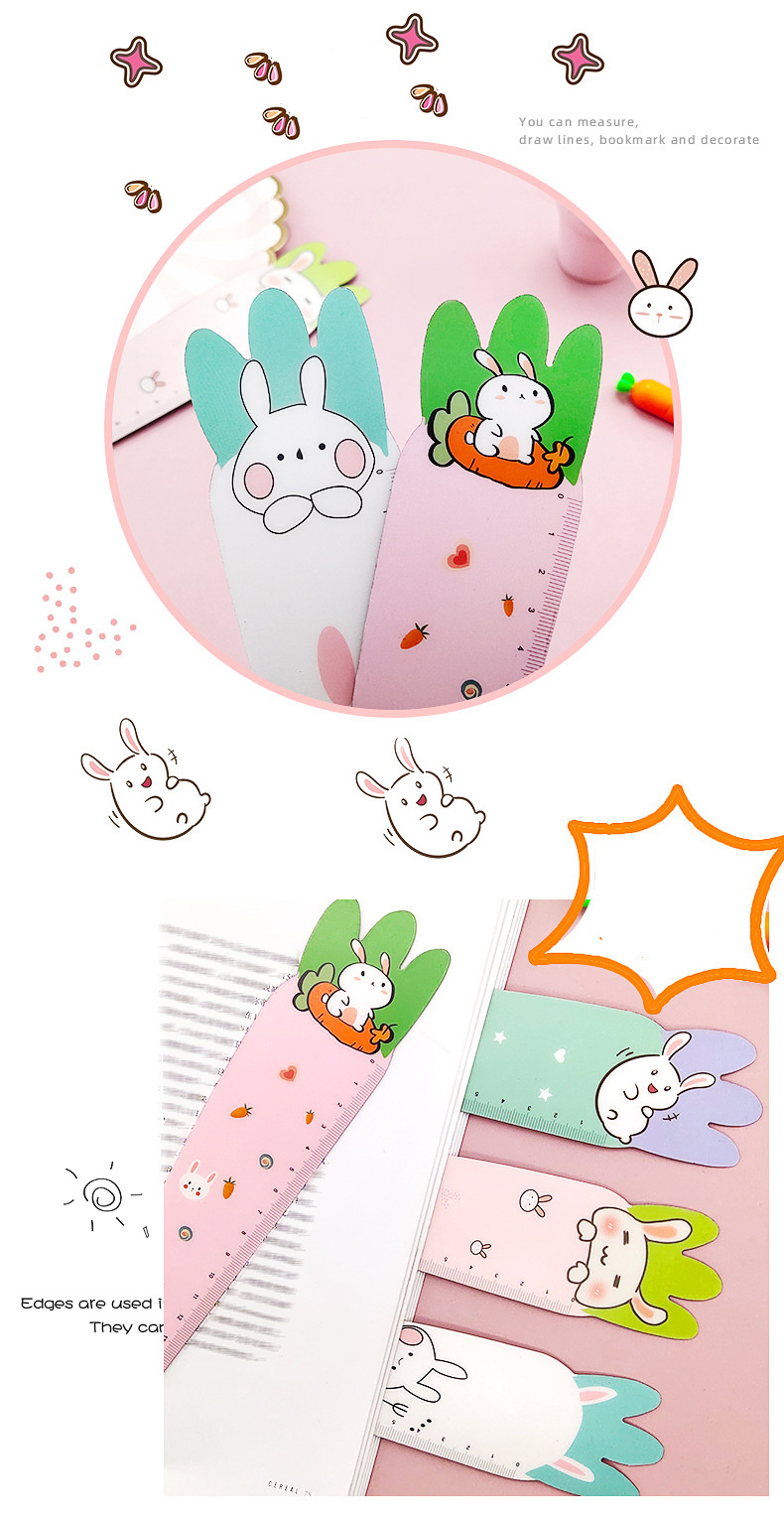 Scale Cute Carrot Soft Ruler Drawing Tool Bookmark Temu