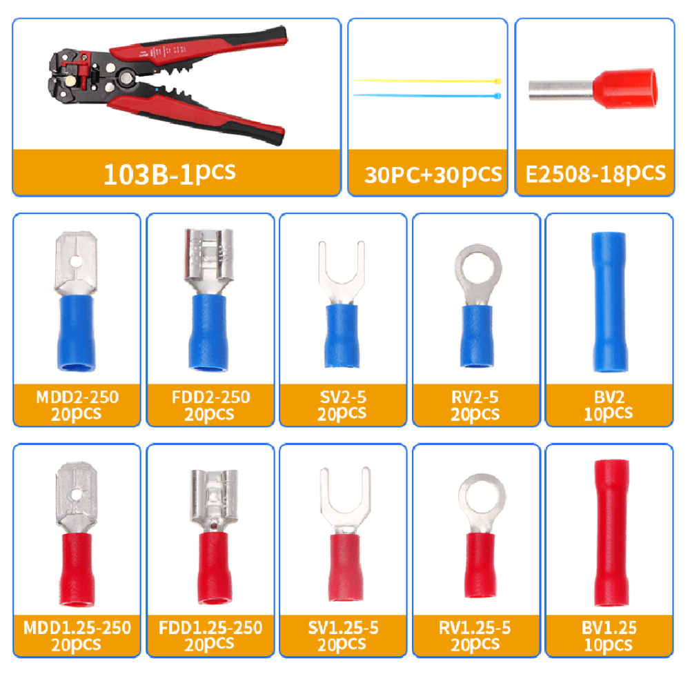 Spade Terminals Insulated Wire Connector Electrical Assorted - Temu