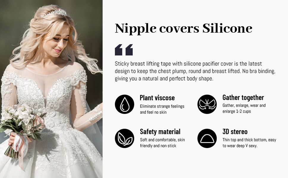 Bridal Front Closure Nipple Covers - UCenter Dress