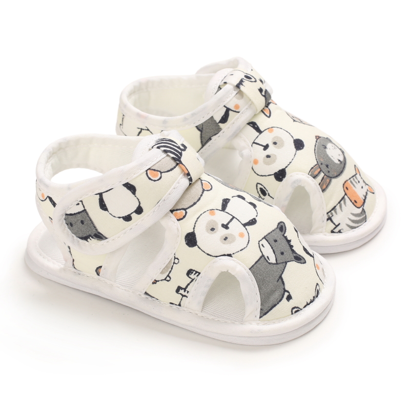 Baby Boys Girls Sandals Star/panda Pattern Crib Shoes First - Temu