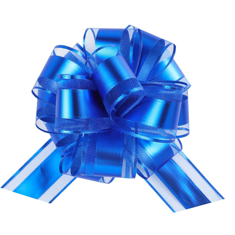 Noeud Cadeau À Carreaux Sur Fond Bleu, Gros Plan Banque D'Images et Photos  Libres De Droits. Image 156938213