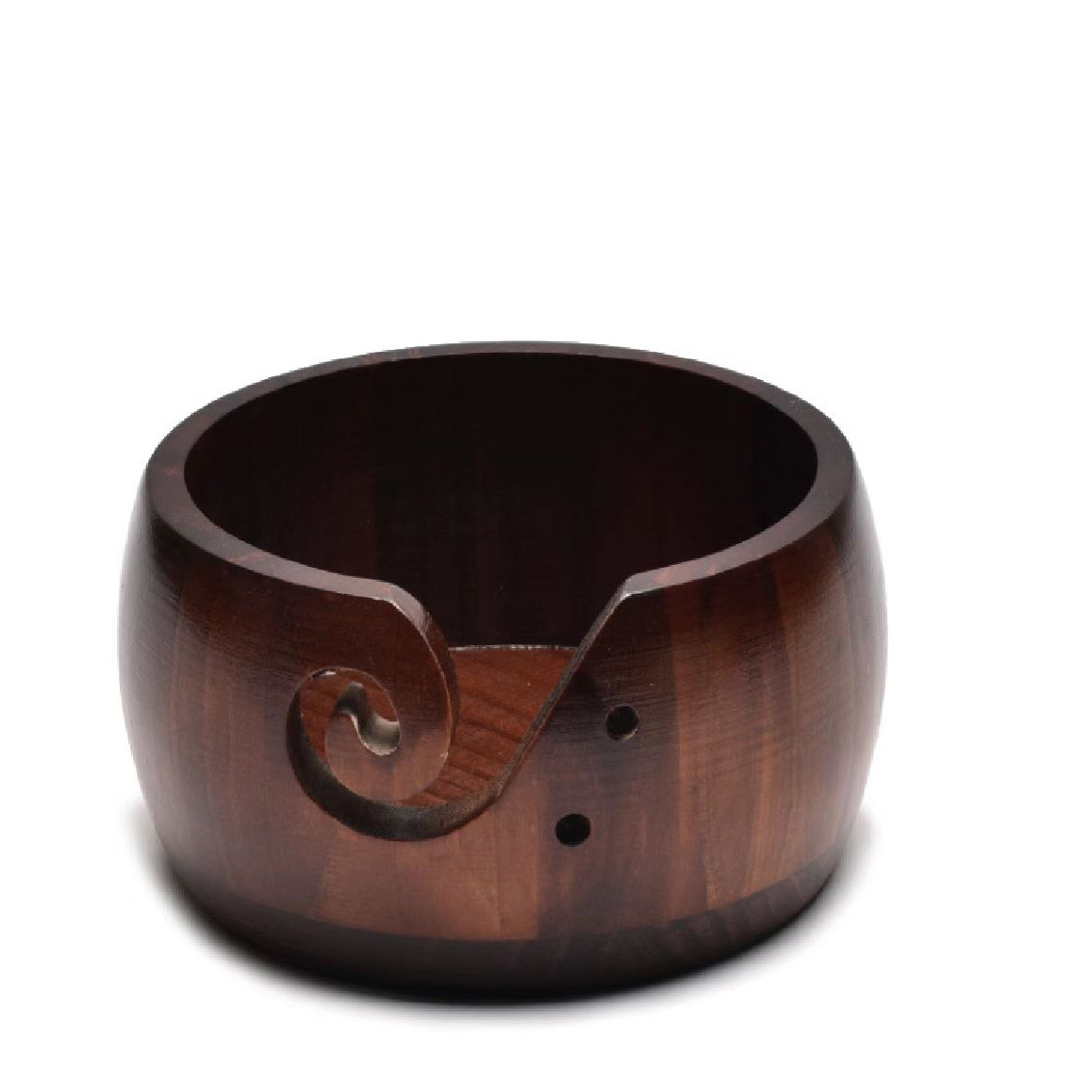  Joyeee Handmade Yarn Bowl, 6.3'' Crafted Wooden Yarn Storage  Bowl with Carved Holes & Drills Holes Crocheting Knitting Bowl Yarn Holder  Gift for Knitting Crochet Enthusiasts : Arts, Crafts & Sewing