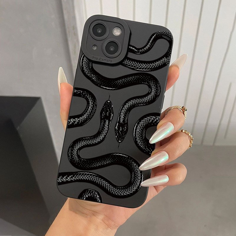 snake graphic print anti drop non slip phone case for apple iphone 14 13 12 11 xs xr x 7 8 plus pro max mini for valentines easter boy girlfriend gift details 5