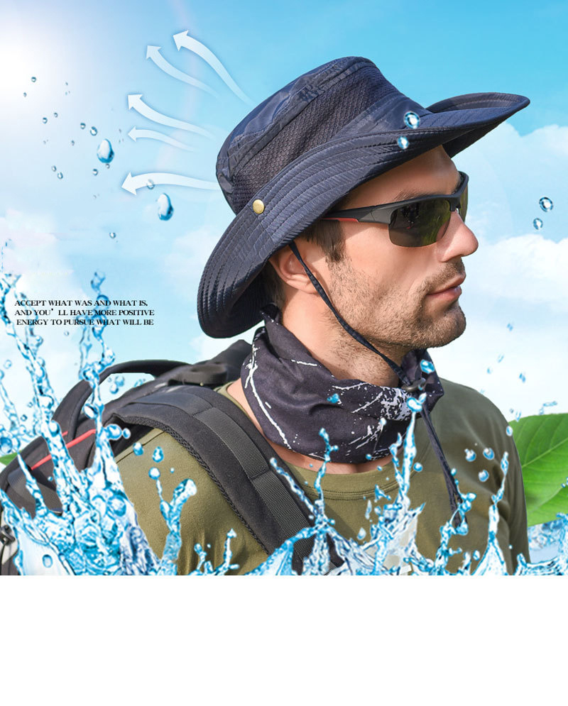 Fishing Hat UPF50+ UV Protection Wide Brim Sun Hats Hiking Garden Safari  Beach