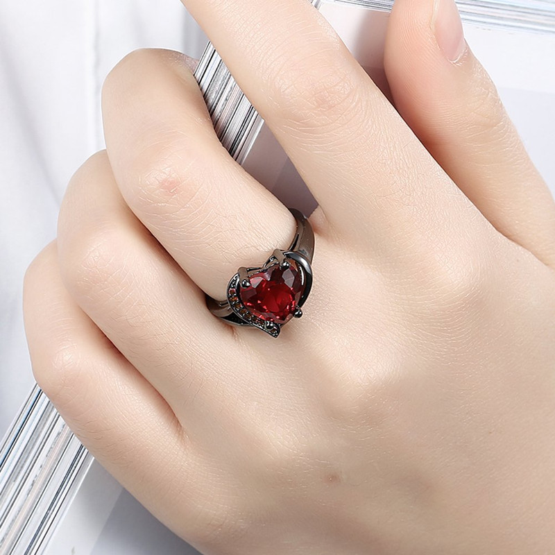 2Pcs Love Heart Matching Anniversary Couples Stuff Rings Ins Net Red For  Women Men Valentines Day Aesthetic Jewelry Gift Set - AliExpress