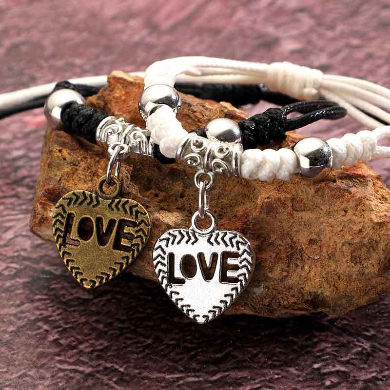 2pcs Men's Star Bracelet Hand Rope Set