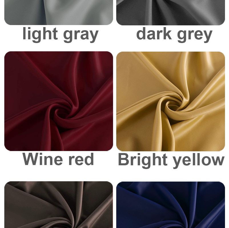 1panel solid color blackout curtain thermal insulated room darkening and light reducing curtain for study bedroom   room decor details 3