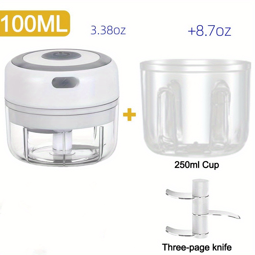 USB Rechargeable Electric Garlic Grinder, 2023 New Portable Veggie Chopper  Garlic Electric Grinder Onion Chopper, Mini Food Chopper Tool for Vegetable,  Ginger, Chili, Fruit, Meat (Green, 100ml) - Yahoo Shopping