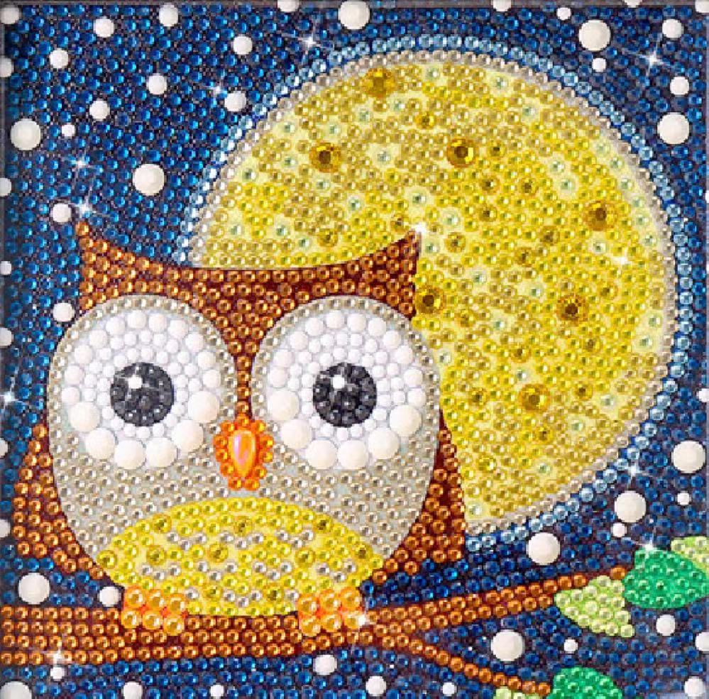 1set PMMA DIY Diamond Painting, Modern Owl Pattern DIY Diamond