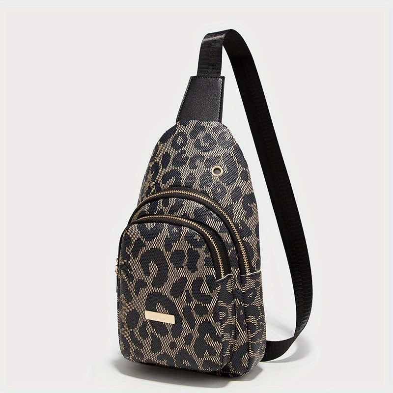 Geometric Print Sling Bag, Trendy Pu Leather Chest Purse, Women's Travel  Crossbody Bag - Temu Oman