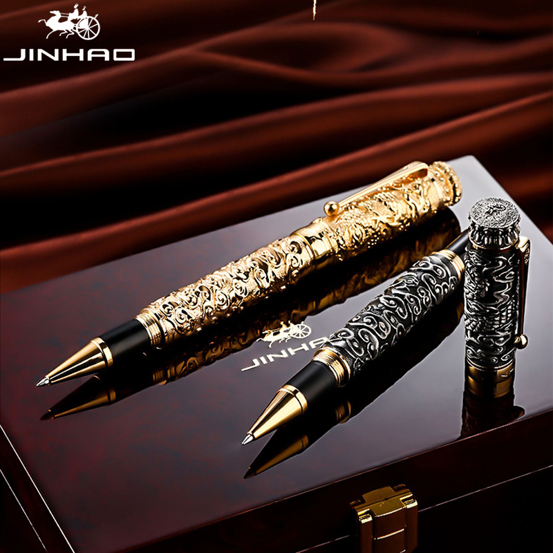 Gold Clip Fountain Pen Luxury Nib Metal Ink Pens School Office