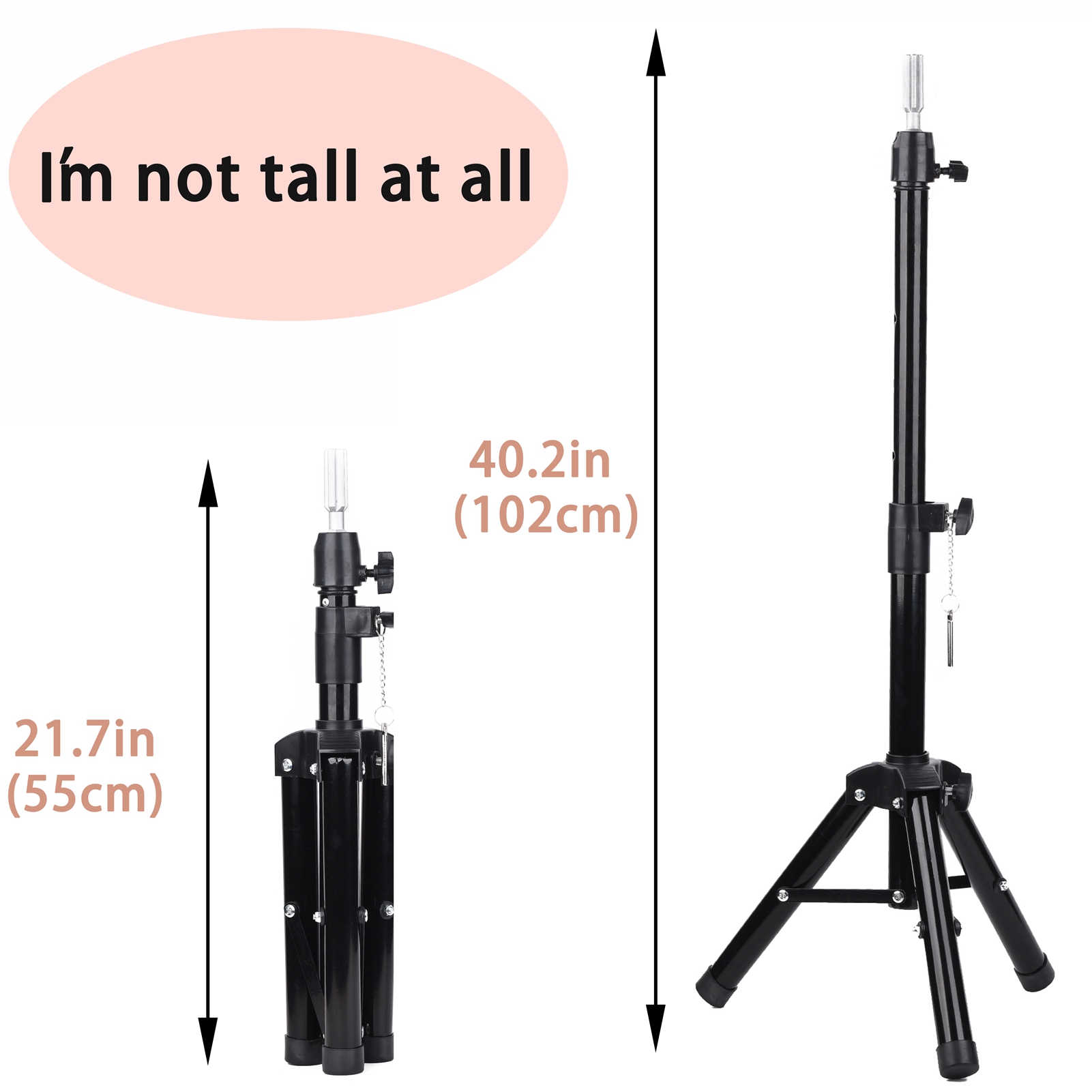 Wig Stand Wig Stand Tripod Mannequin Head Stand Canvas Head - Temu