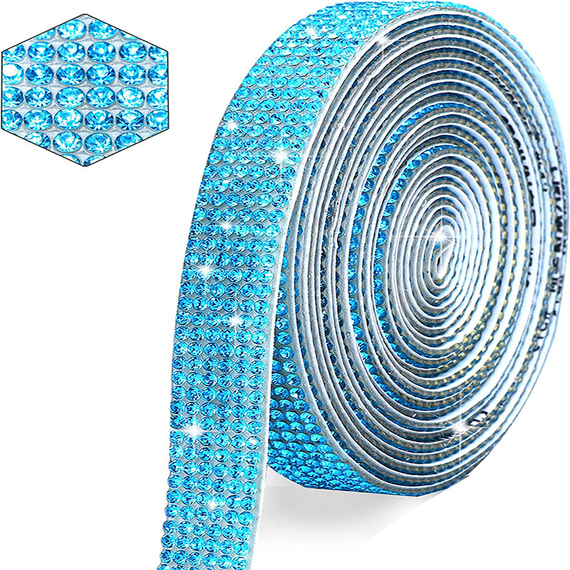Self Adhesive Crystal Rhinestone Strips Crystal Ribbon Bling - Temu