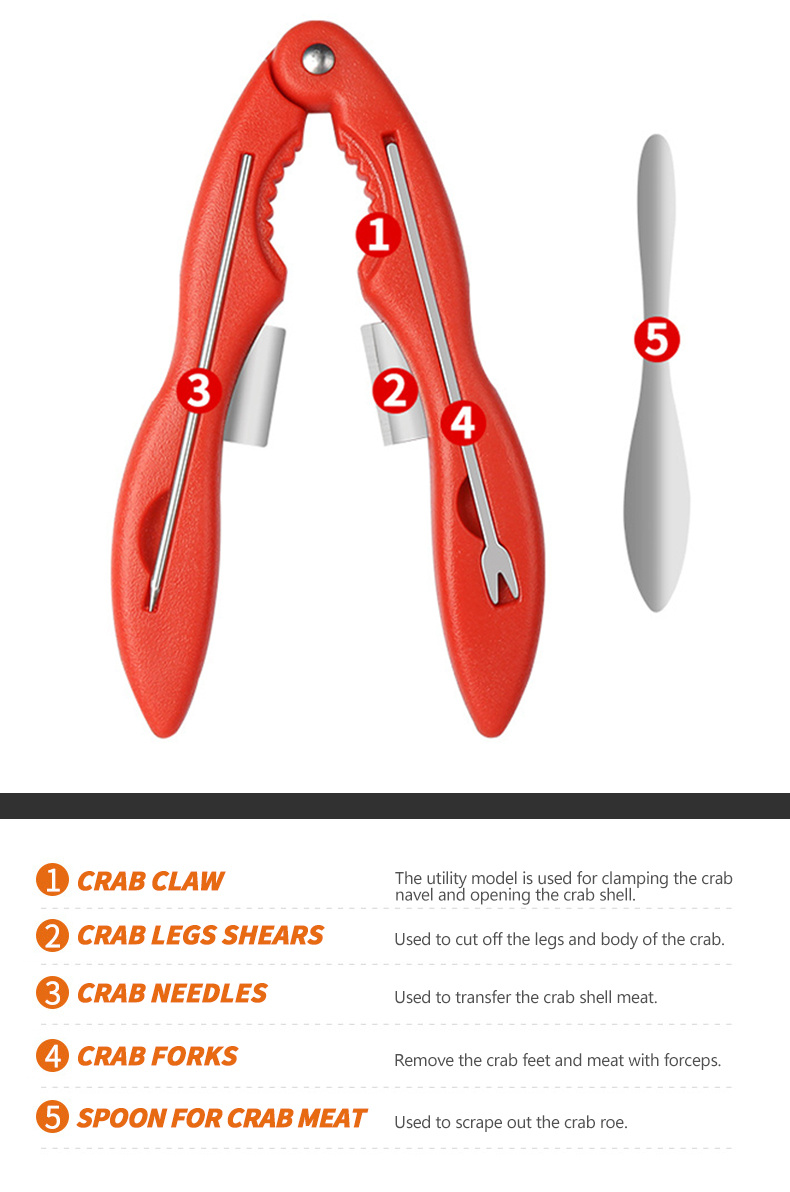 Kitchen Barbecue Tools To Eat Crab Tools Crab Fork Crab Clip Temu