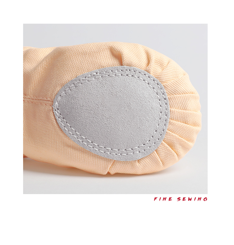 Girls' Soft Sole Ballet Dance Slippers - Lightweight Breathable Fabric Upper with Embroidered Design, Genuine Leather Sole for Spring/Summer Practice & Performance, Ballet Shoes, Performance Footwear, Decorative Embroidery, Durable Dance Footwear, Ballet Shoe For Girl, Ballet Shoes For Girls, Ballerina Shoe Girl