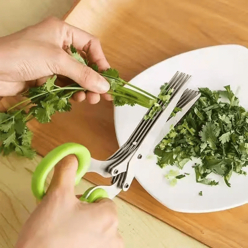 Large Stainless Steel Kitchen Scissors, Multi-blade Onion Flower