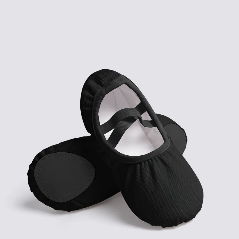 Image of Girls' Soft Sole Ballet Shoes - Lightweight Dance Slippers With Cushioned Insole, Non-slip Genuine Leather Sole & Breathable Fabric Upper, 's Dance Footwear, 's Ballet Footwear