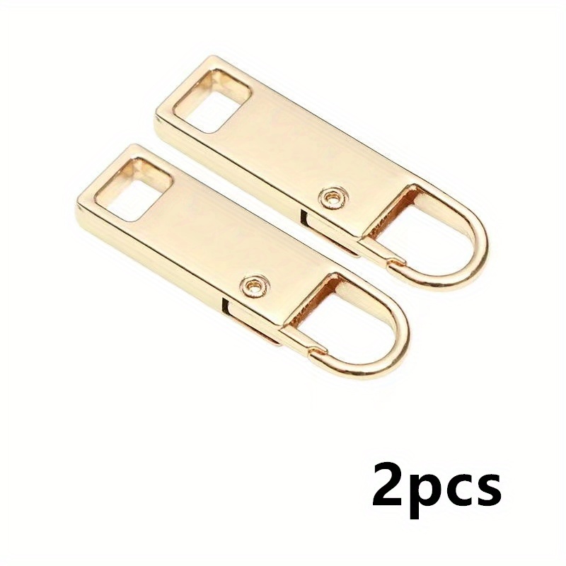 2Pcs Leather Zipper Tags Fixer Pull Replacement DIY Wallet Purse