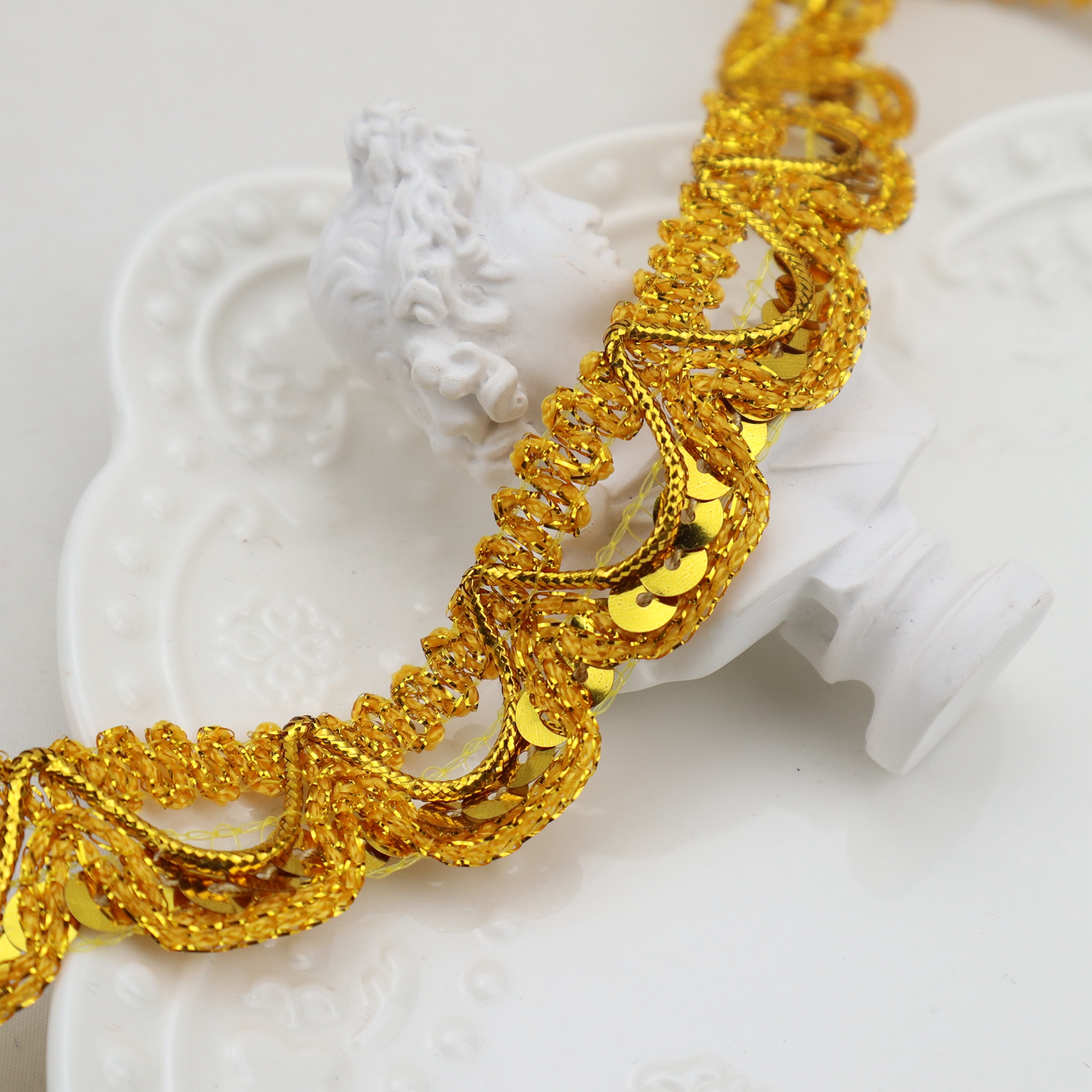  Expo International Gabrielle Decorative Braid Trim, 20-Yard,  Beige/Gold : Everything Else