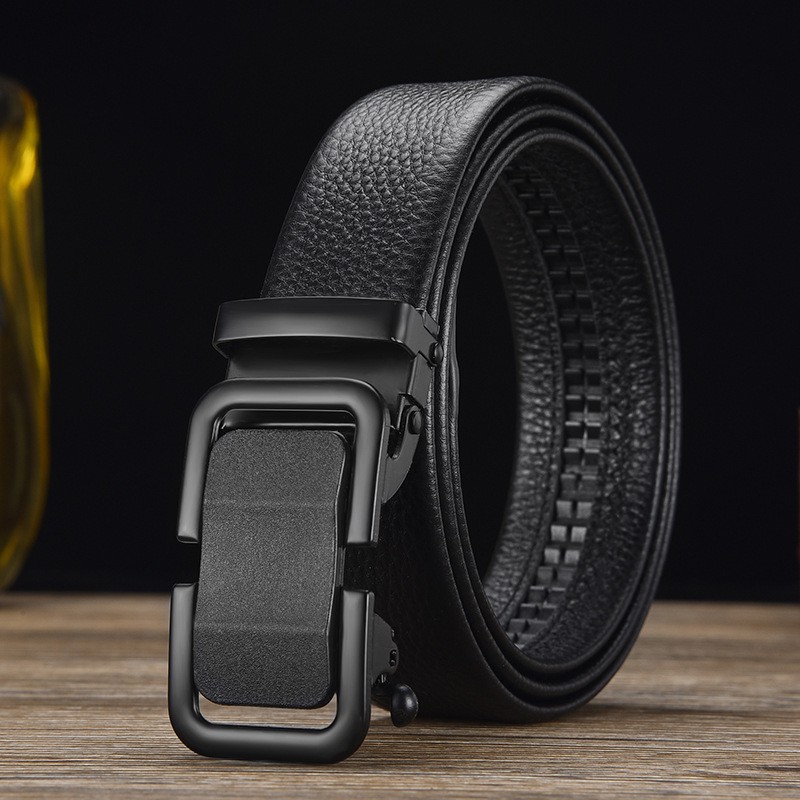 Men's Fashion Trend Turning Good Luck Black Automatic Belt - Temu