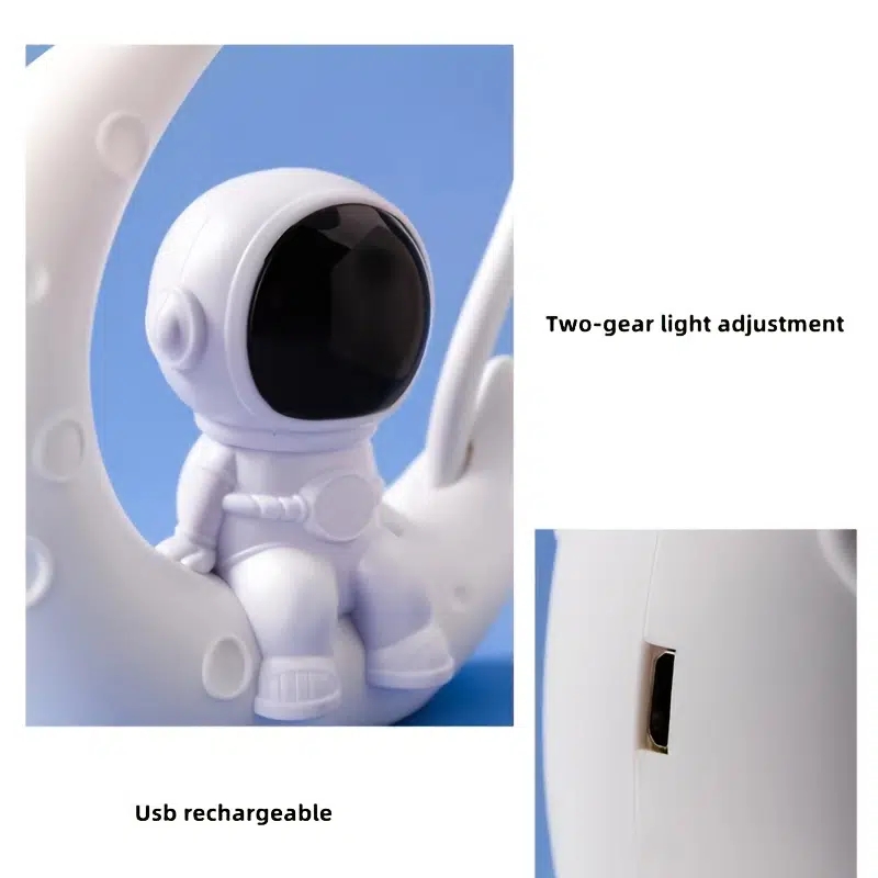 Lámpara de escritorio Gadgets & Fun Astronauta en la luna de plástico