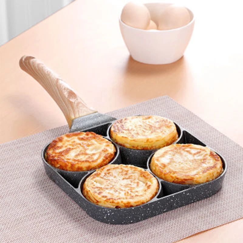 Egg Frying Pan, Nonstick Fried Egg Pan 3 Section Square Grill Pan