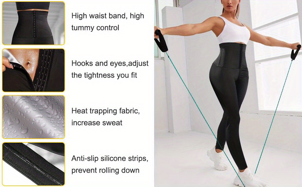 Sauna Leggings for Women Sweat Pants High Waist Compression Slimming Hot  Thermo Workout Training Capris Body Shaper (Color : Pants J, Size : XX-Large)  : : Sports & Outdoors