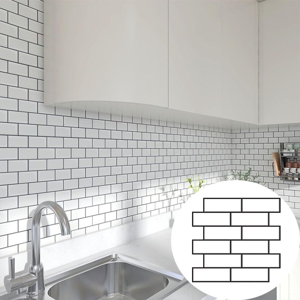 10pcs Peel And Stick Backsplash Plastic Composite 3d Wall Tile Sticker  Waterproof Kitchen Wallpaper 11 8'' X 11 8'' | Check Out Today's Deals Now  | Temu