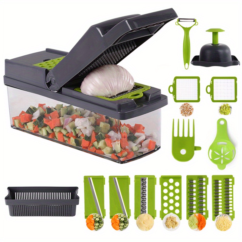 15-in-1 Vegetable Multifunctional Cutter; Food Chopper; Onion