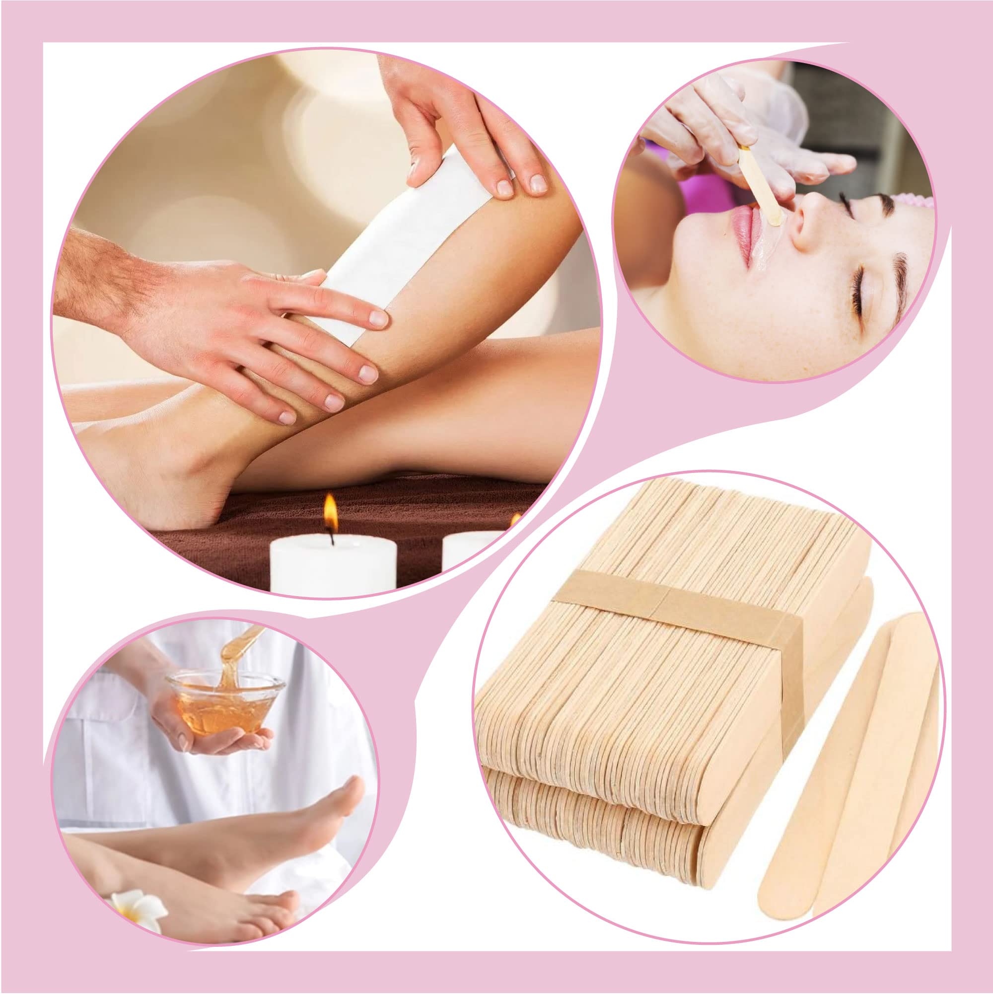 400 Wooden Wax Sticks Hair Removal Waxing Applicator Spatula Popsicle  Tongue