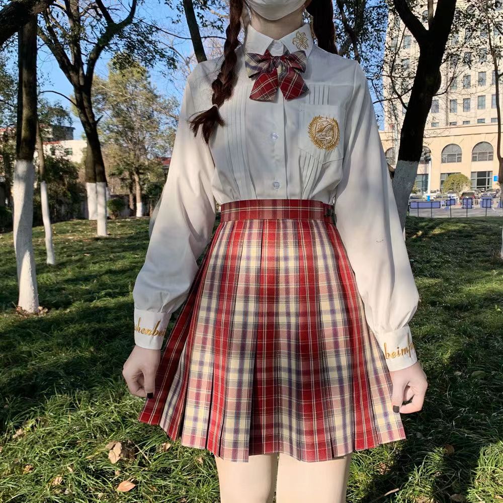 Saia plissada xadrez Kpop, saias de uniforme escolar japonês Kawaii para  primavera e verão, roupas femininas - Temu Portugal