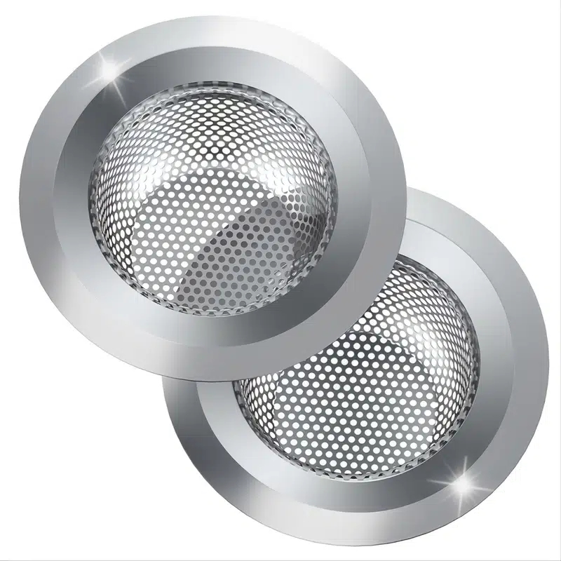 Sink Strainer 2.5 Inch - Sink Hair Catcher for Kitchen & Bathroom - Tub &  Sink Drain Protector from Food, Waste, Hair, Stainless Steel, 2 Pcs