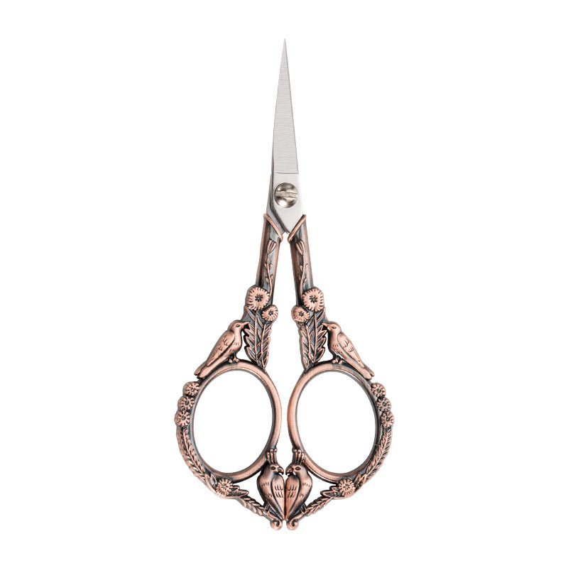 Silver Embroidery Scissors Delicate Bird Antique Style Sewing
