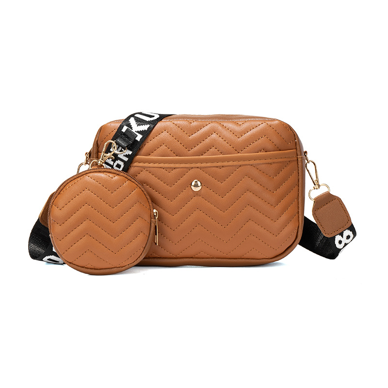 Choogee Quilted Small Crossbody Bag for Women with Coin Purse Pouch Multi Thick Strap Side Shoulder Handbag 3 in 1 Bags