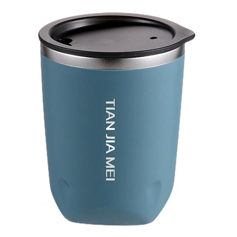 Stainless Steel Car Coffee Cup Leakproof Insulated Thermal Thermos Cup Car  Portable Travel Coffee Mug ( Matte BLUE 16oz ) 
