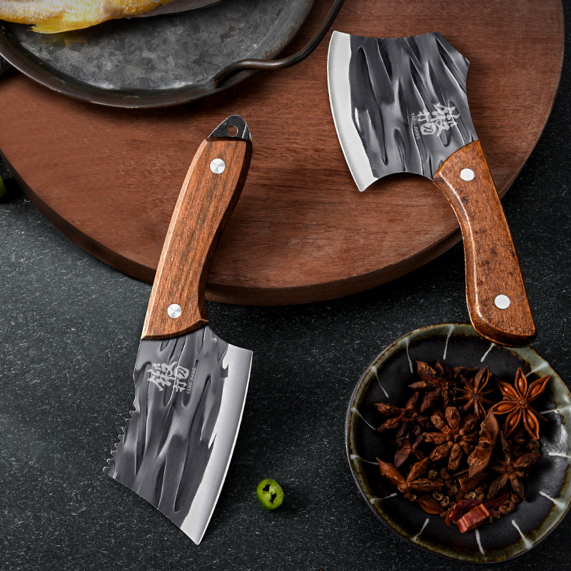 Cleaver Knife Big Butcher Fixed Blade Knife Meat Bone Vegetable Fruit Knife  NEW