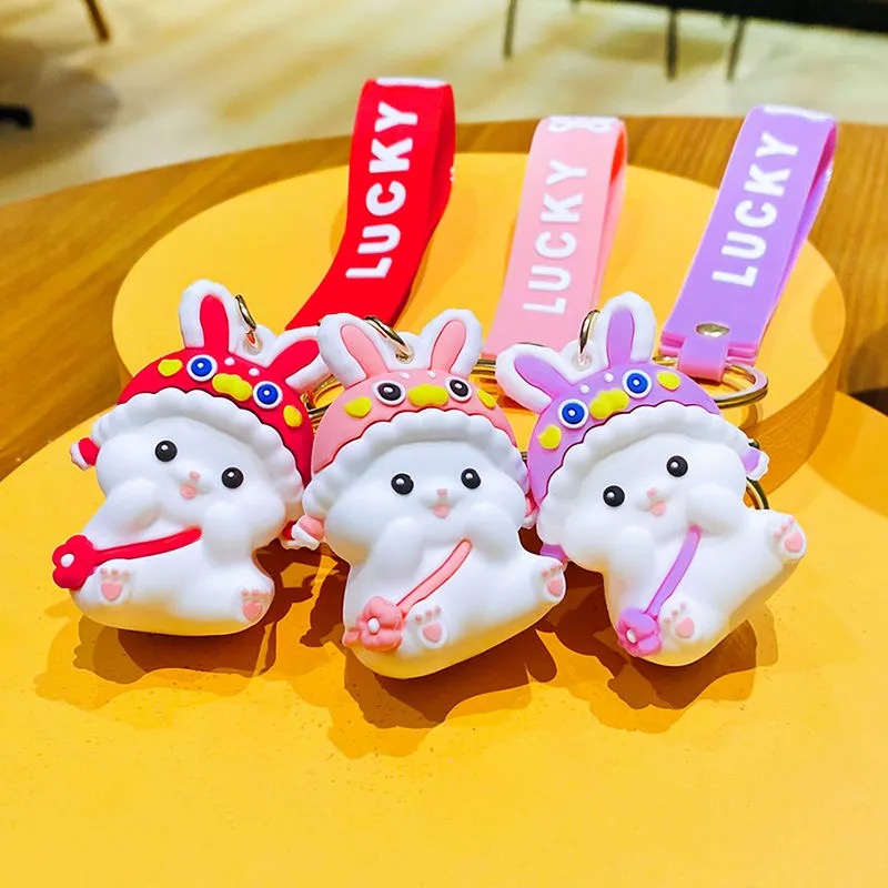 Cherry Bunny Rabbit Keychain Fashion Cute Cartoon Animal Bag Key Chain  Keyring Ornament Bag Purse Charm - Temu Belgium