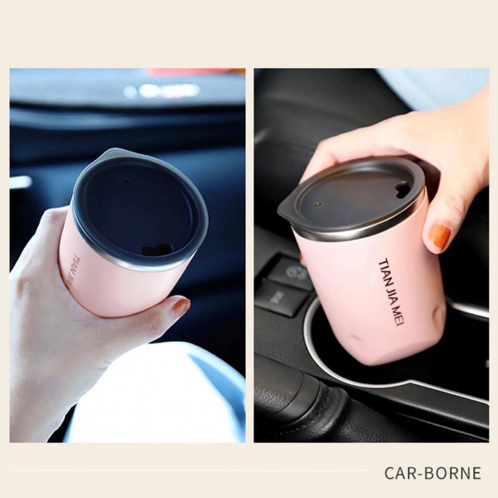 Stainless Steel Thermal Coffee Mug With Lid - Double Layer Car Travel Cup  For Tea, Milk, Water - - Temu