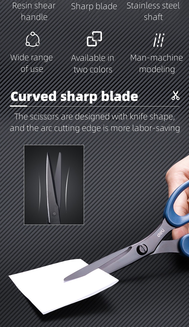 Extra Sharp Black-Bladed Scissors Multi-Purpose Shears, For Fabric Leather,  Home & Office, Art & School, Household, Children's Scissors